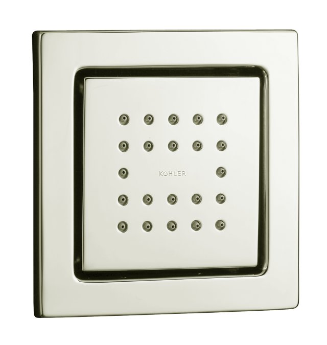 Kohler K-8003-SN; WaterTile (R) Square 22-nozzle bodyspray; in Vibrant Polished Nickel