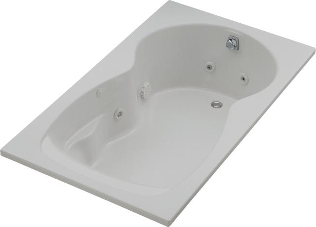 Kohler K-1194-RH Synchrony(R) 6' whirlpool with flange heater and right-hand drain less softgrip grip handles