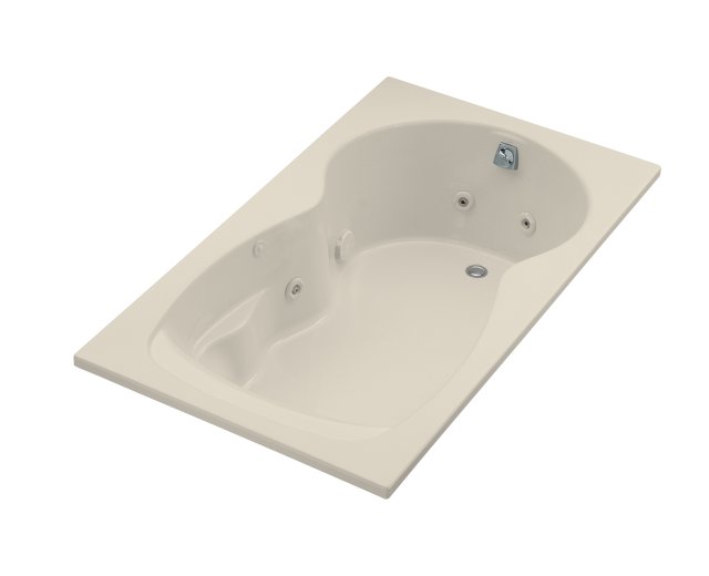 Kohler K-1194-H Synchrony(R) 6' whirlpool with heater less softgrip grip handles