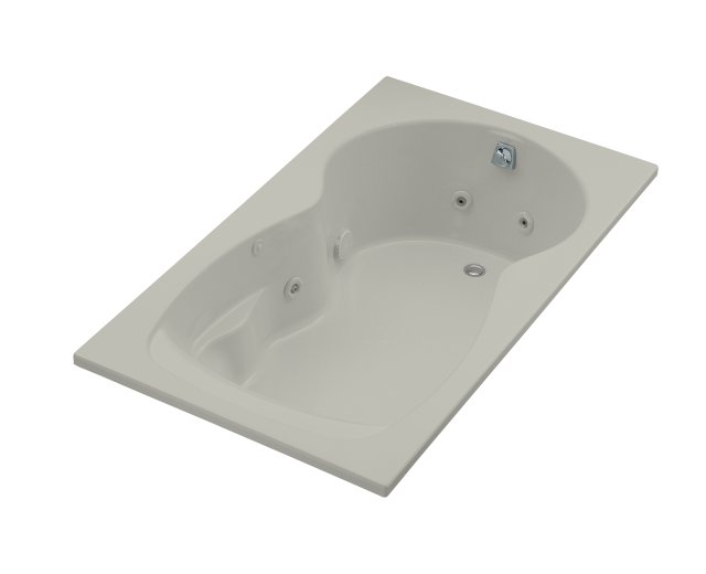 Kohler K-1194-HB Synchrony(R) 6' whirlpool with custom pump location and heater less softgrip grip handles