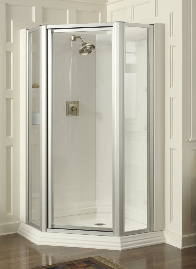 Kohler K-702300-B1 Memoirs(R) neo-angle shower door with Intrex(TM) glass