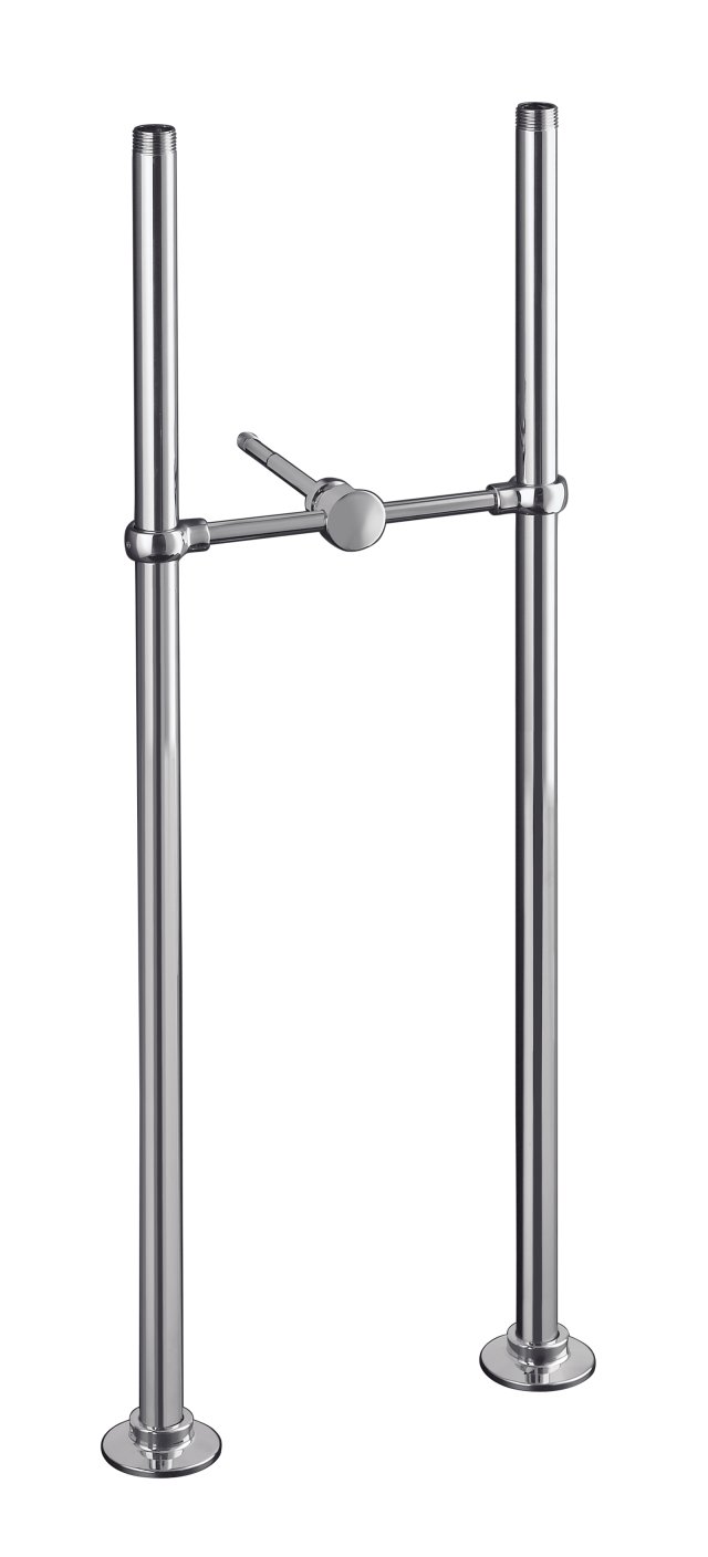 Kohler K-127-BN; Antique (TM) bath faucet riser tubes and cross connection 26 long; in Vibrant Brushed Nickel; Discontinued Product