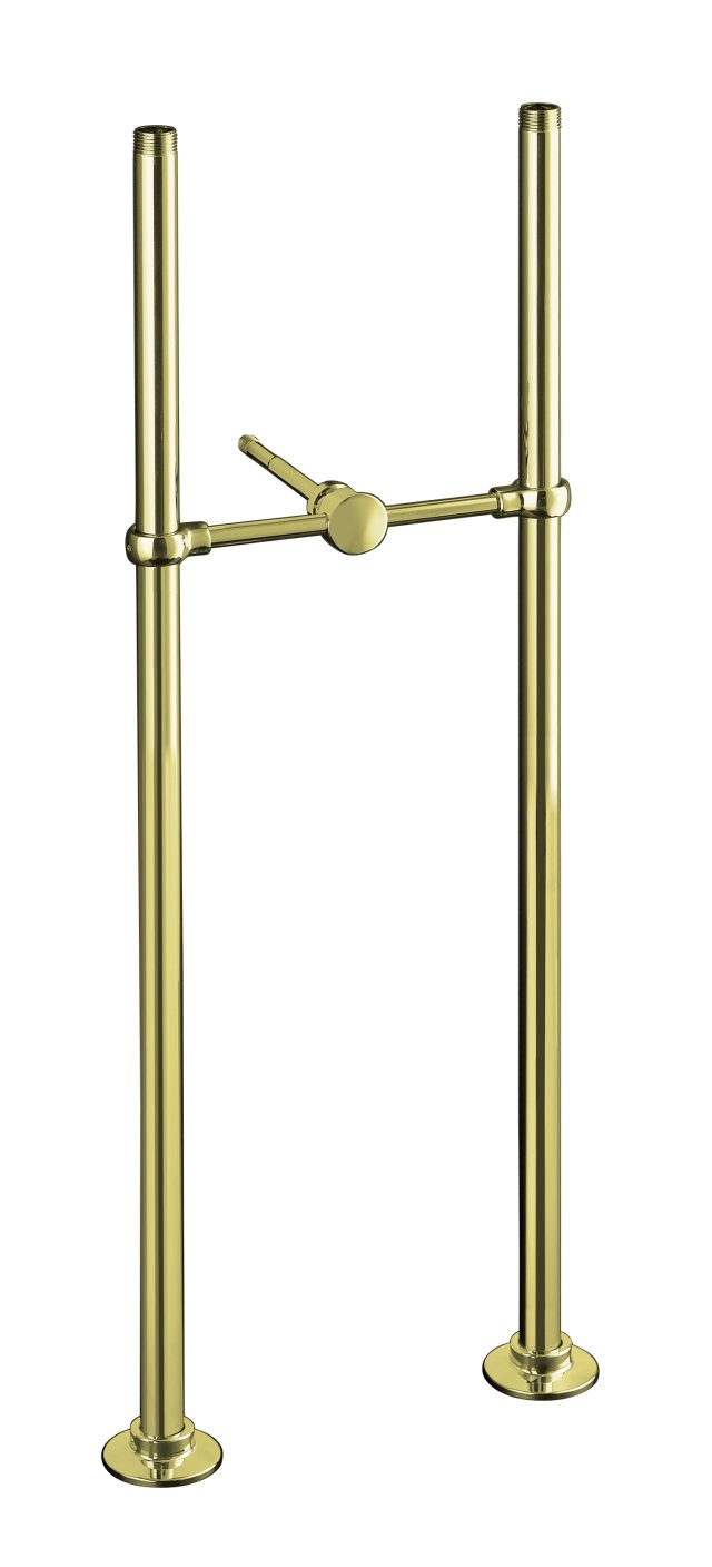 Kohler K-127-AF; Antique (TM) bath faucet riser tubes and cross connection 26 long; in Vibrant French Gold; Discontinued Product