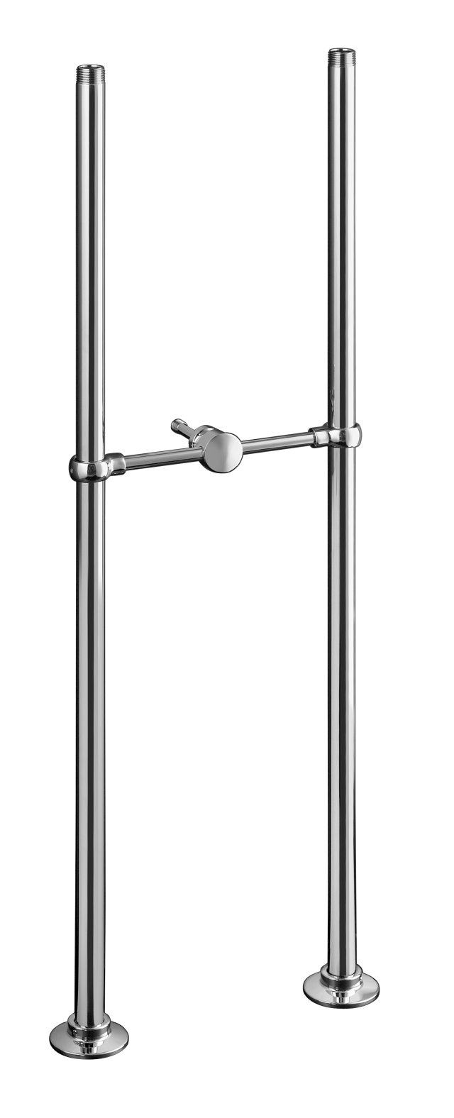 Kohler K-128-SN; Antique (TM) bath faucet riser tubes and cross connection 29-5/8 long; in Vibrant Polished Nickel; Discontinued Product