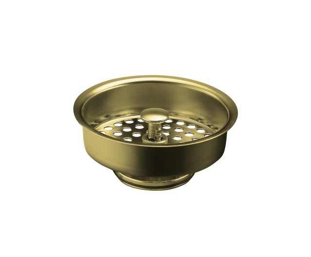 Kohler K-8803-PB; Duostrainer (R) sink basket strainer; in Vibrant Polished Brass