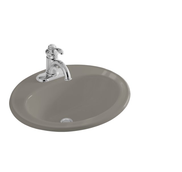 Kohler K-2196-1R Pennington(TM) self-rimming lavatory with single-hole faucet drilling and right-hand soap/lotion dispenser hole drilling