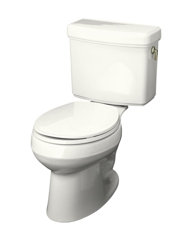 Kohler K-3483-RA-0 Pinoir(R) round-front toilet with right-hand trip lever less seat; Discontinued Product