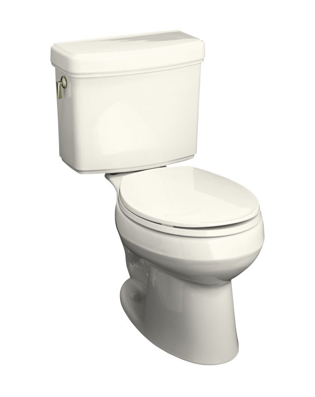 Kohler K-3483 Pinoir(R) round-front toilet with left-hand trip lever less seat