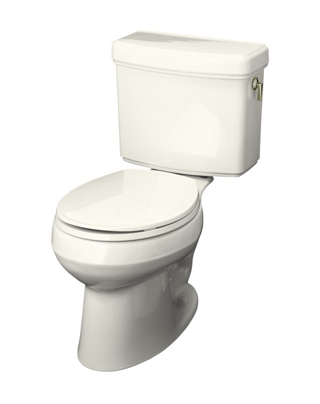 Kohler K-3483-RA Pinoir(R) round-front toilet with right-hand trip lever less seat