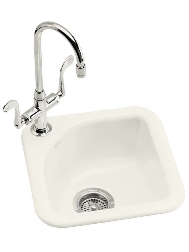 Kohler K-5901-1 Sorbet(TM) self-rimming entertainment sink with single-hole faucet drilling