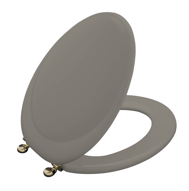 Kohler K-4615-AF Revival(R) toilet seat with Vibrant(R) French Gold hinges