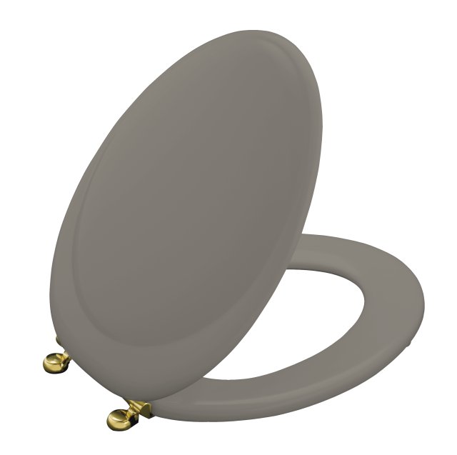 Kohler K-4615-BR Revival(R) toilet seat with Polished Brass hinges