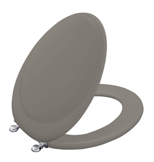 Kohler K-4615-G Revival(R) toilet seat with Brushed Chrome hinges