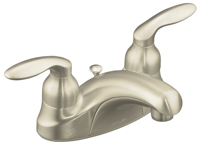 Kohler K-15241-4 Coralais(R) centerset lavatory faucet with pop-up drain and lever handles