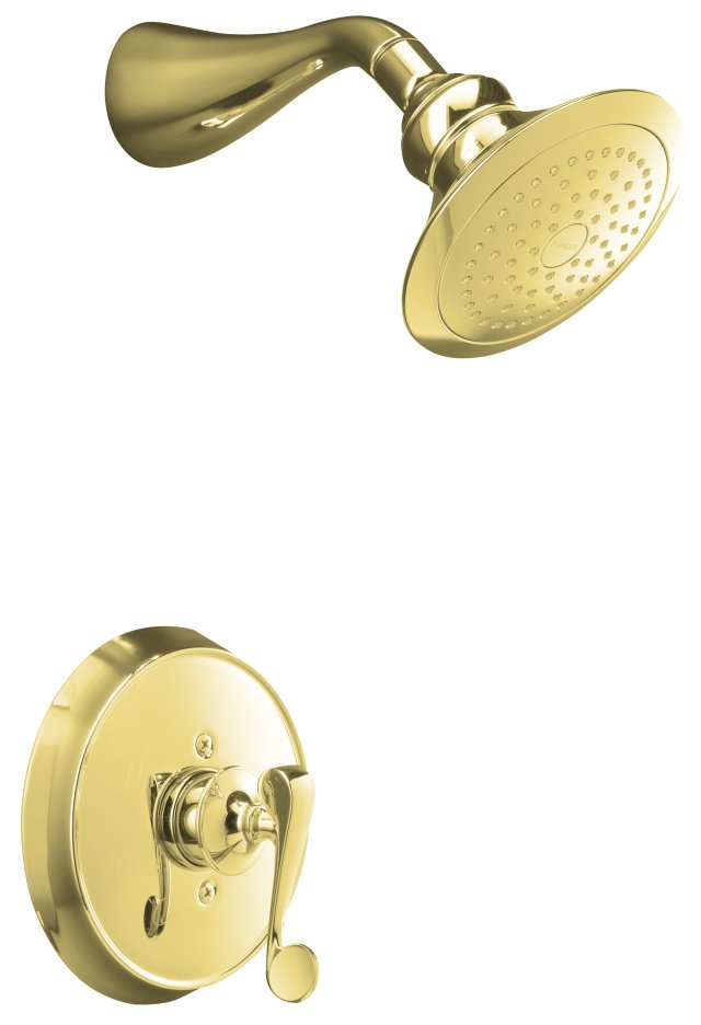 Kohler K-T16116-4 Revival(R) Rite-Temp(R) pressure-balancing shower faucet trim with scroll lever handle valve not included