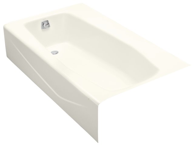 Kohler K-713-96; Villager (TM) bath with extra 4" ledge and left-hand drain; in Biscuit
