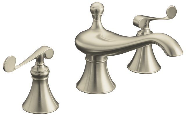 Kohler K-T16119-4 Revival(R) deck-mount high-flow bath faucet trim with scroll lever handles valve not included