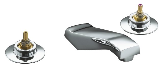 Kohler K-7307-KE Triton(R) widespread lavatory base faucet with rigid connections and vandal-resistant aerator