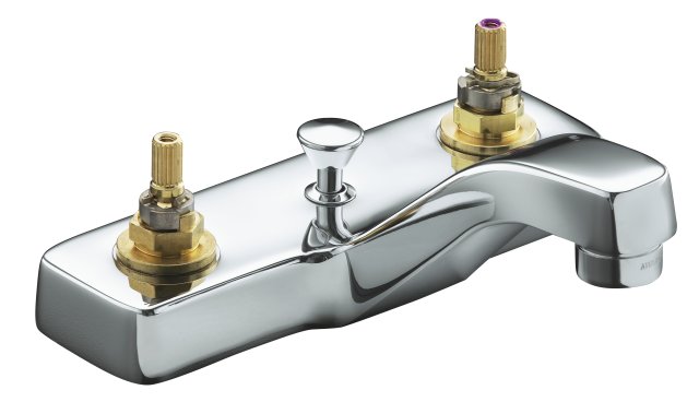 Kohler K-7401-K Triton(R) centerset lavatory faucet with pop-up drain requires handles