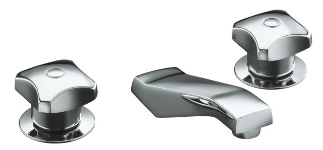 Kohler K-7443-2A Triton(R) widespread lavatory faucet with standard handles less drain and lift rod