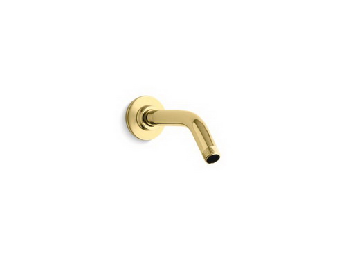 Kohler K-7397-PB; Showerarm and flange 7-1/2 long; in Vibrant Polished Brass