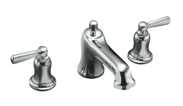 Kohler K-T10585-4-BN; Bancroft (R) bath- or deck-mount high-flow bath faucet trim with metal lever handles valve not included; in Vibrant Brushed Nickel