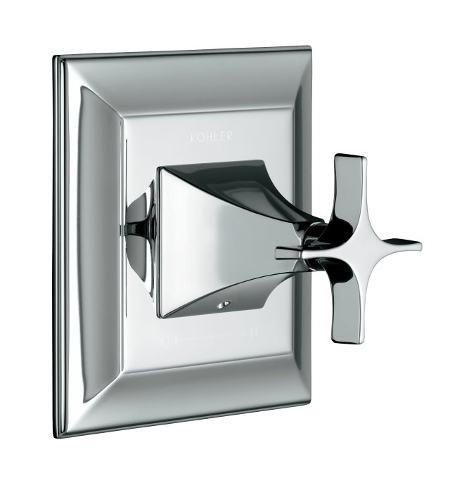 Kohler K-T10421-3S Memoirs(R) thermostatic valve trim with Stately design and cross handle valve not included