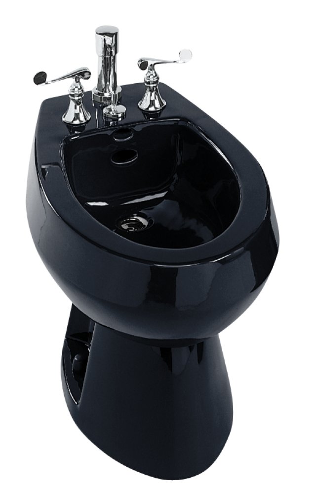 Kohler K-4854-52; San Tropez (R) bidet, plumbed for vertical spray bidet faucet; in Navy; Discontinued Product