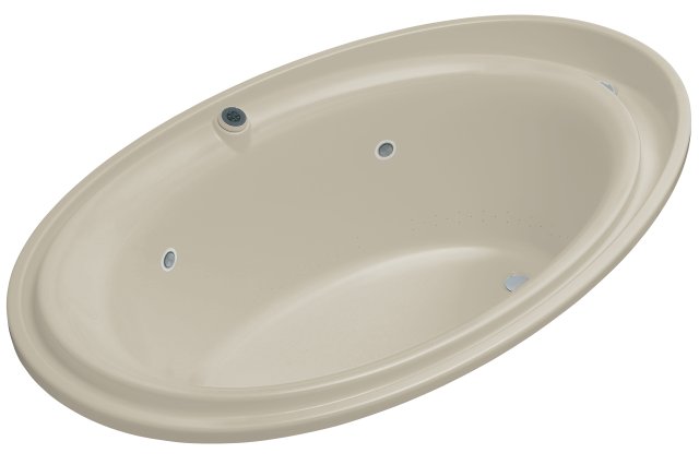 Kohler K-1110-GCR Purist(R) BubbleMassage(TM) bath with chromatherapy