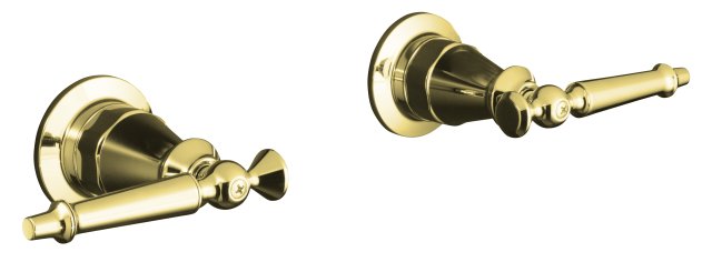 Kohler K-124-4 Antique(TM) valve trim with lever handles