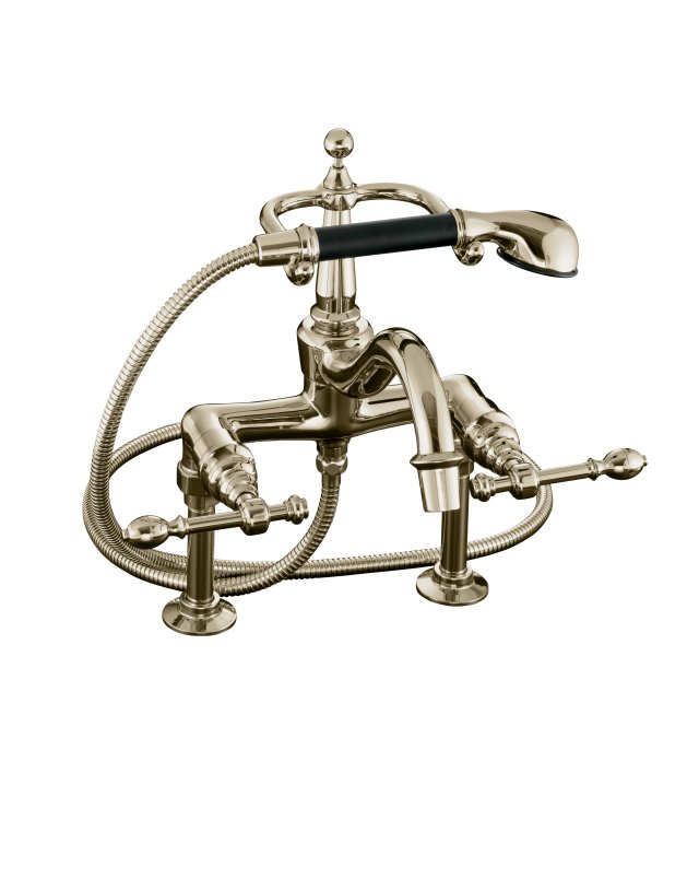 Kohler K-6905-4 IV Georges Brass(R) bath faucet with handshower and lever handles