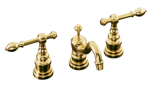 Kohler K-6811-4 IV Georges Brass(R) widespread lavatory faucet with lever handles