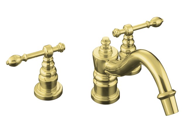 Kohler K-T6906-4 IV Georges Brass(R) deck-mount high-flow bath faucet trim with lever handles valve not included