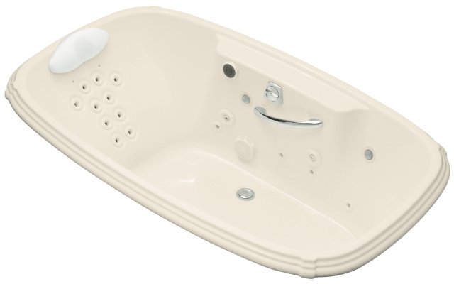 Kohler K-1457-RV-47; Portrait (R) 5.5' whirlpool with Spa/Massage Experience and right-hand pump; in Almond; Discontinued Product