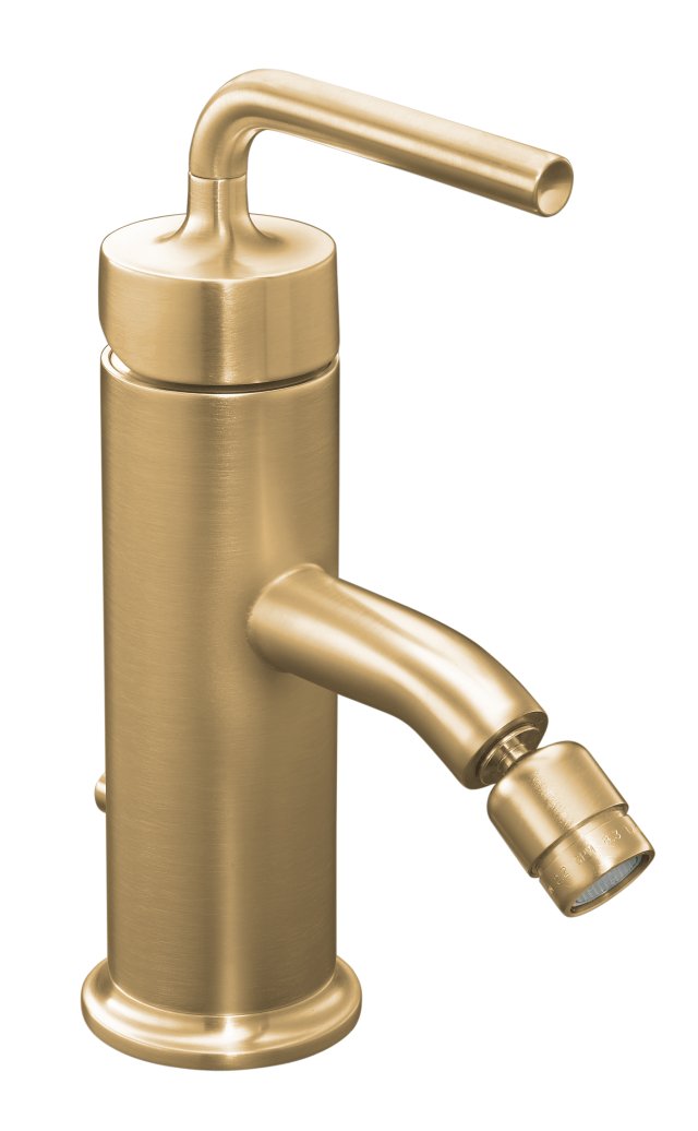 Kohler K-14434-4A Purist(R) single-control bidet faucet with straight lever handle