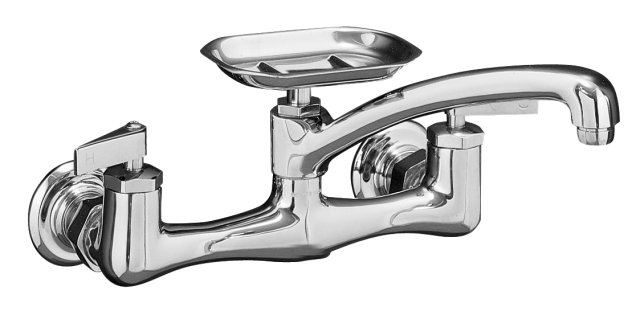 Kohler K-7855-4 Clearwater(R) sink supply faucet with 8"" spout reach and lever handles