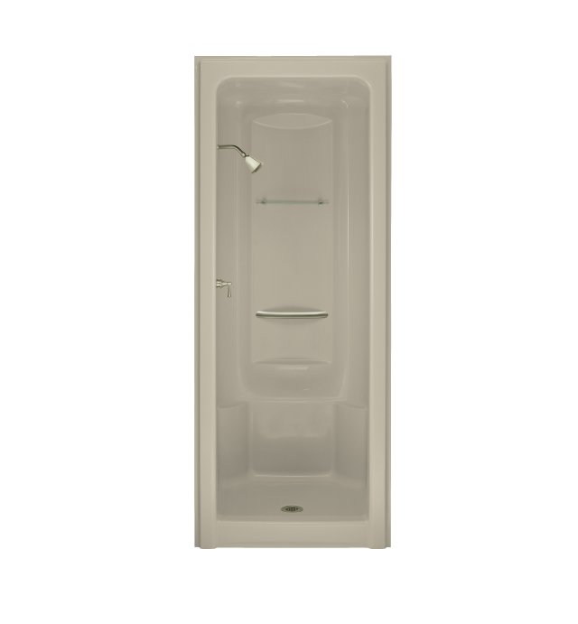 Kohler K-1689 Sonata(R) one-piece shower module with integral high-dome ceiling less grab bar kit