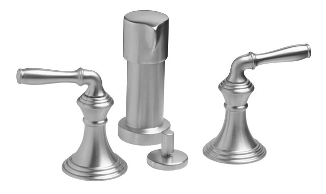 Kohler K-412-4-G Devonshire(R) vertical spray bidet faucet with lever handles; Discontinued Product
