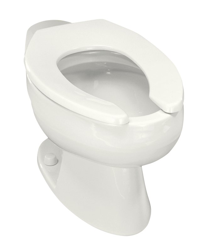 Kohler K-4349-L Wellcomme(TM) elongated toilet bowl with rear spud and bedpan lugs less seat