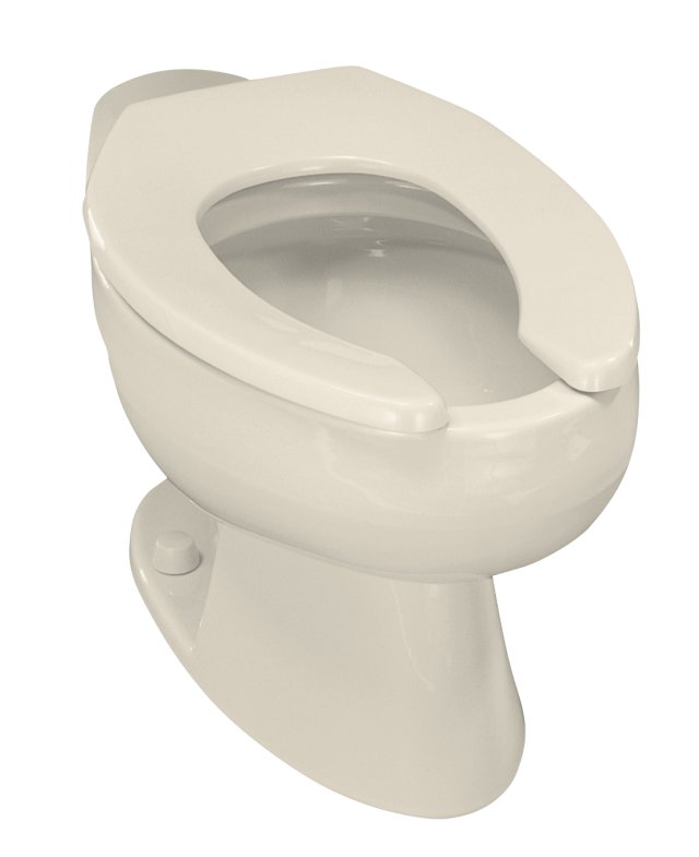 Kohler K-4349 Wellcomme(TM) elongated toilet bowl with rear spud less seat