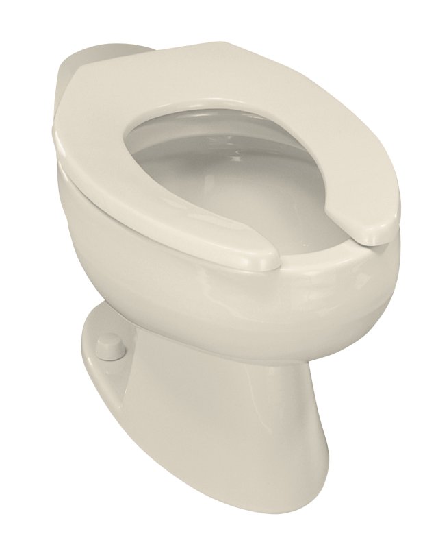Kohler K-4349 Wellcomme(TM) elongated toilet bowl with rear spud less seat