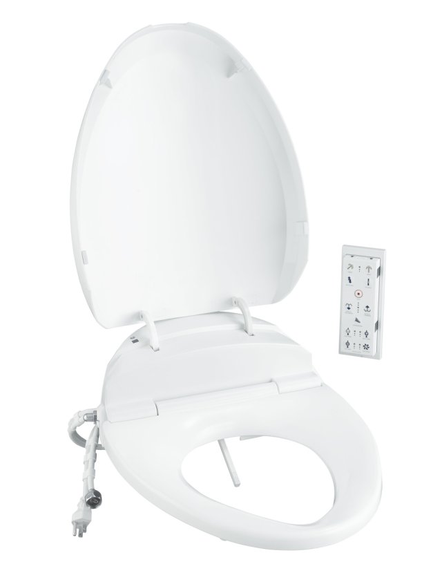 Kohler K-4709-0 C3(TM)-200 elongated toilet seat with bidet functionality and in-line heater; Discontinued Product