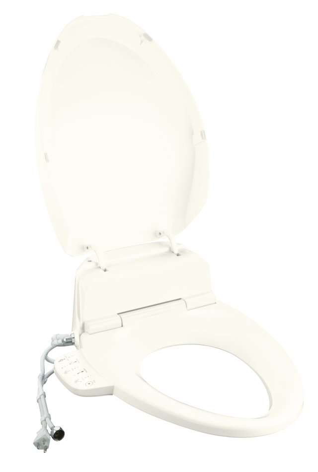 Kohler K-4711 C3(TM)-100 elongated toilet seat with bidet functionality and tank heater