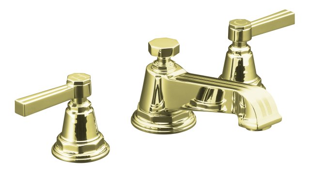 Kohler K-13132-4B Pinstripe(R) widespread lavatory faucet with lever handles
