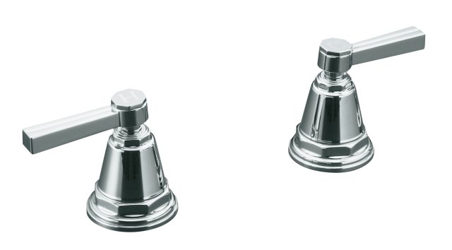 Kohler K-T13141-4B Pinstripe(R) bath- or deck-mount high-flow bath valve trim with lever handles handles only valve not included