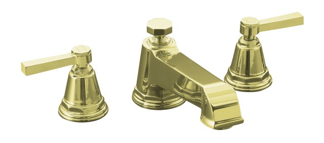 Kohler K-T13140-4A Pinstripe(R) Pure deck-mount high-flow bath faucet trim with lever handles valve not included