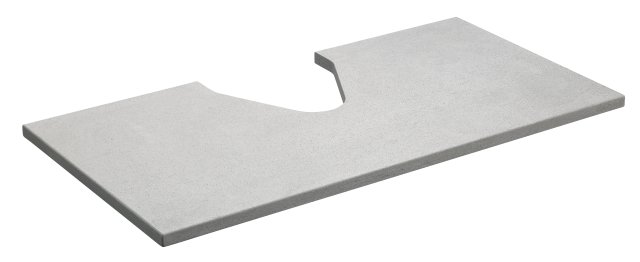 Kohler K-3007 Purist(R) 48"" natural lavastone countertop with one lavatory plumbing cut-out at the center