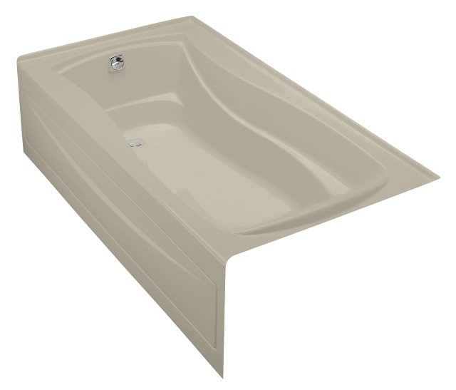 Kohler K-1257P-GLA Mariposa(R) 6' BubbleMassage(TM) bath with integral apron and left-hand drain (CSA)