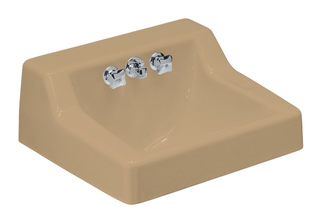 Kohler K-2705 Hampton(TM) wall-mount lavatory with factory-installed Triton(R) faucet