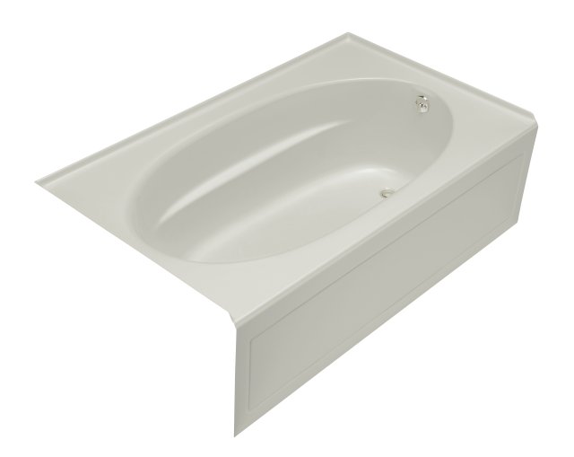 Kohler K-1114-GRA Windward(TM) 6' BubbleMassage(TM) bath with integral apron and right-hand drain